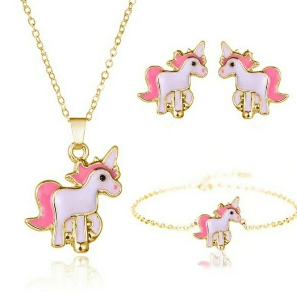 Used Unicorn jewelry 4 piece set